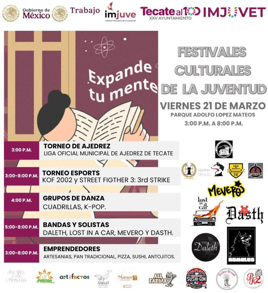 Festivales Culturales de la Juventud llegan a Tecate