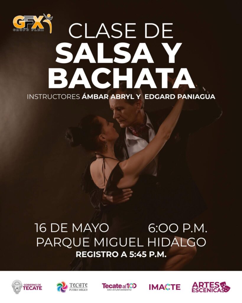 Gobierno de Tecate invita a clase gratuita de Salsa y Bachata