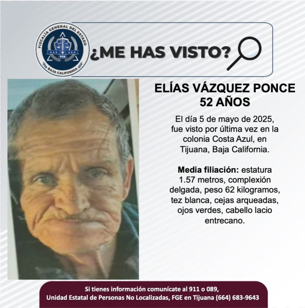 Pesquisa de Elías Vázquez Ponce de 52 años de edad