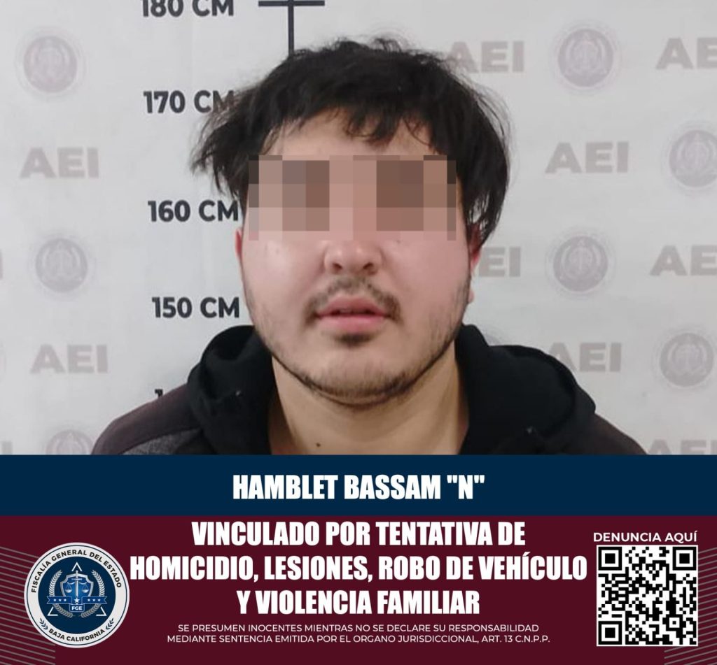 FGE logra vinculación a proceso de un masculino por tentativa de homicidio, lesiones calificadas, robo de vehículo y violencia familiar