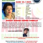 Alerta Amber de Sarahy Susana Ceseña Carrillo