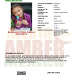 Activan Alerta AMBER para localizar a Barbara Victoria, niña desaparecida en Zacatecas