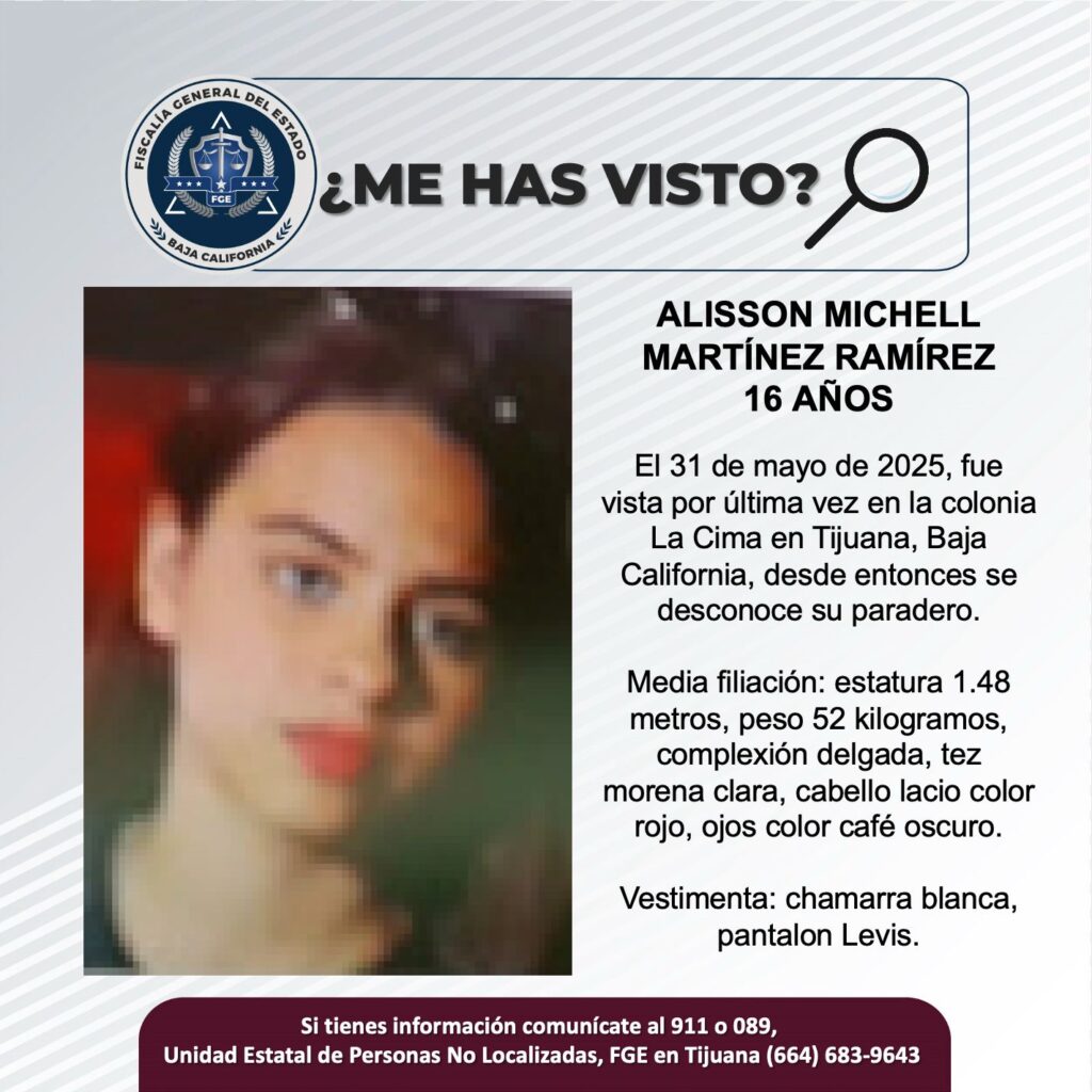 Pesquisa de Alisson Michell Martínez Ramírez de 16 años de edad