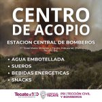 Colocan punto de recolección de víveres para combatir incendios forestales