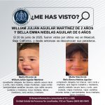 Pesquisa de William Julián Aguilar Martínez de 2 años y Bella Emma Nieblas Aguilar de 6 años de edad