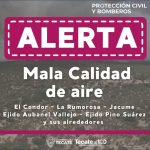Alerta por mala calidad de aire en zonas cercanas a incendio forestal en La Rumorosa