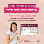 Exhorta SAT BC a la ciudadanía a refrendar la tarjeta de circulación antes del 30 de junio
