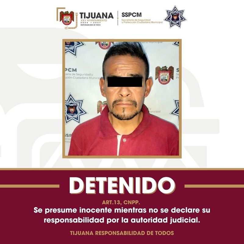 Arresta Policía Municipal a sujeto en posesión de un arma de fuego