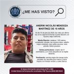 Pesquisa de Andrik Nicolás Mendoza Martínez de 19 años de edad