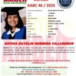 Alerta Amber Sofhia Dayelin Herrera Villaseñor de 12 años de edad