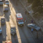 Choque en la vía rápida poniente provoca fuerte congestionamiento