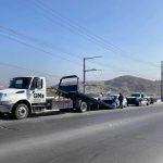 Choque vehicular en bulevar 2000; taxi de ruta involucrado