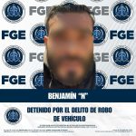 Fiscalía General del Estado de BC asegura a sujeto implicado en robo de vehículo en tijuana