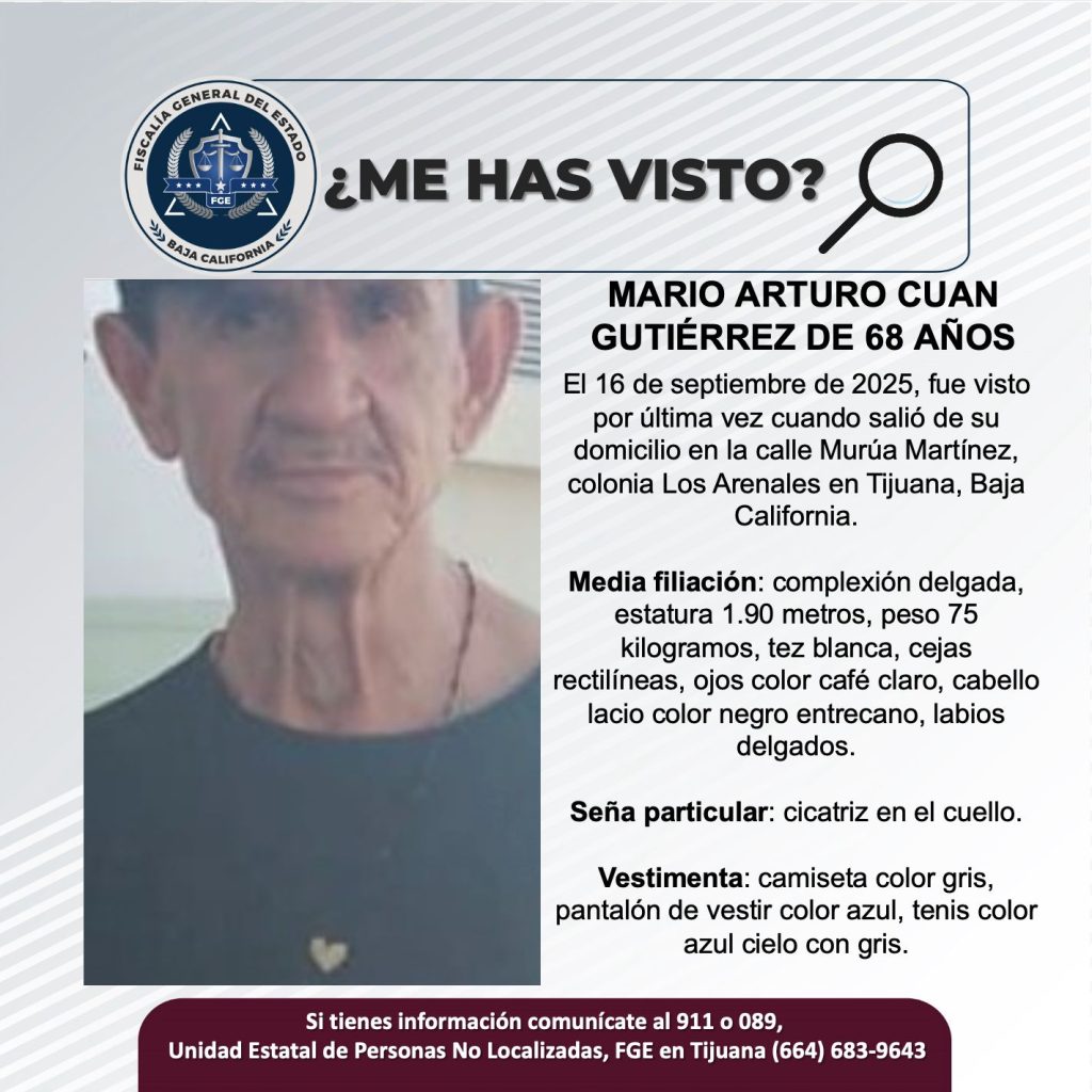 Pesquisa de Mario Arturo Cuan Gutiérrez de 68 años de edad