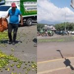 AGRICULTORES DE TODO EL PAÍS BLOQUEAN CARRETERAS Y EXIGEN PRECIOS JUSTOS; DENUNCIAN TAMBIÉN EXTORSIÓN Y OLVIDO GUBERNAMENTAL