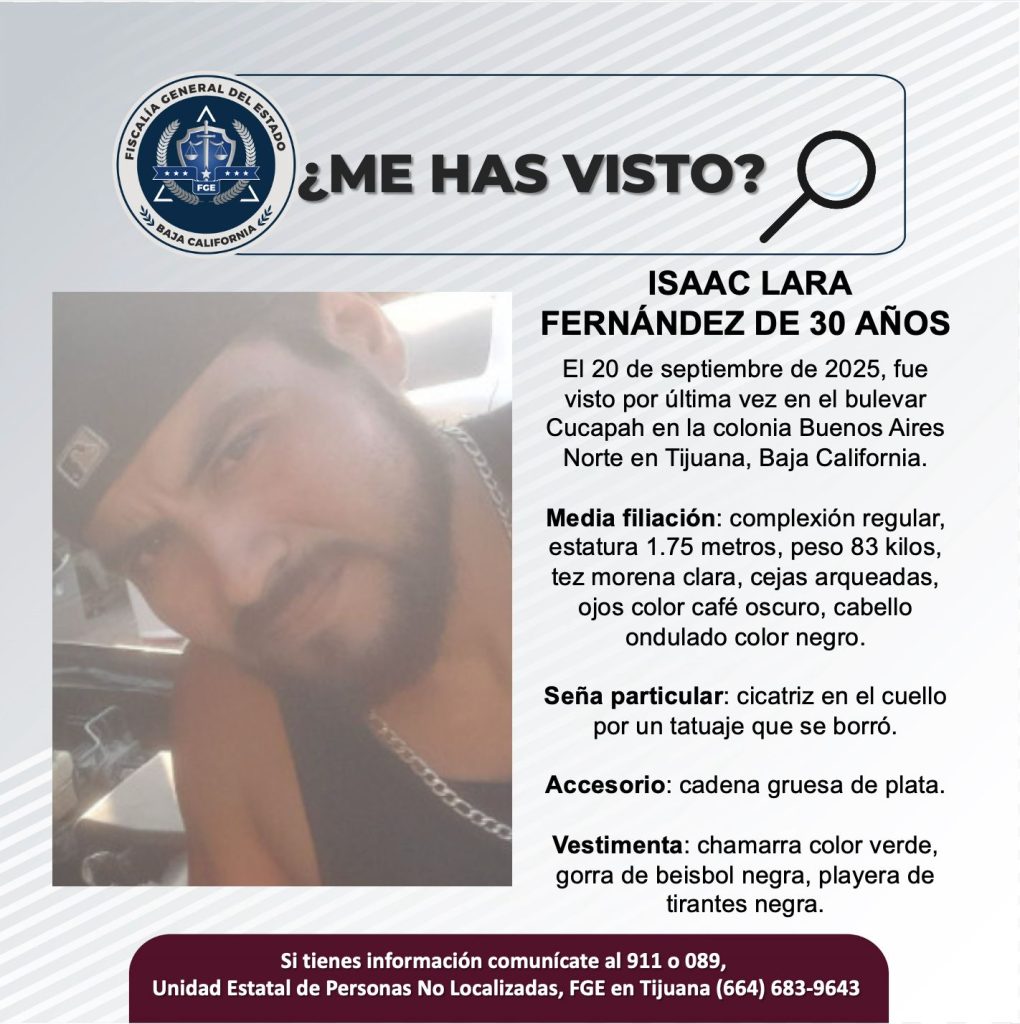 Pesquisa de Isaac Lara Fernández de 30 años de edad