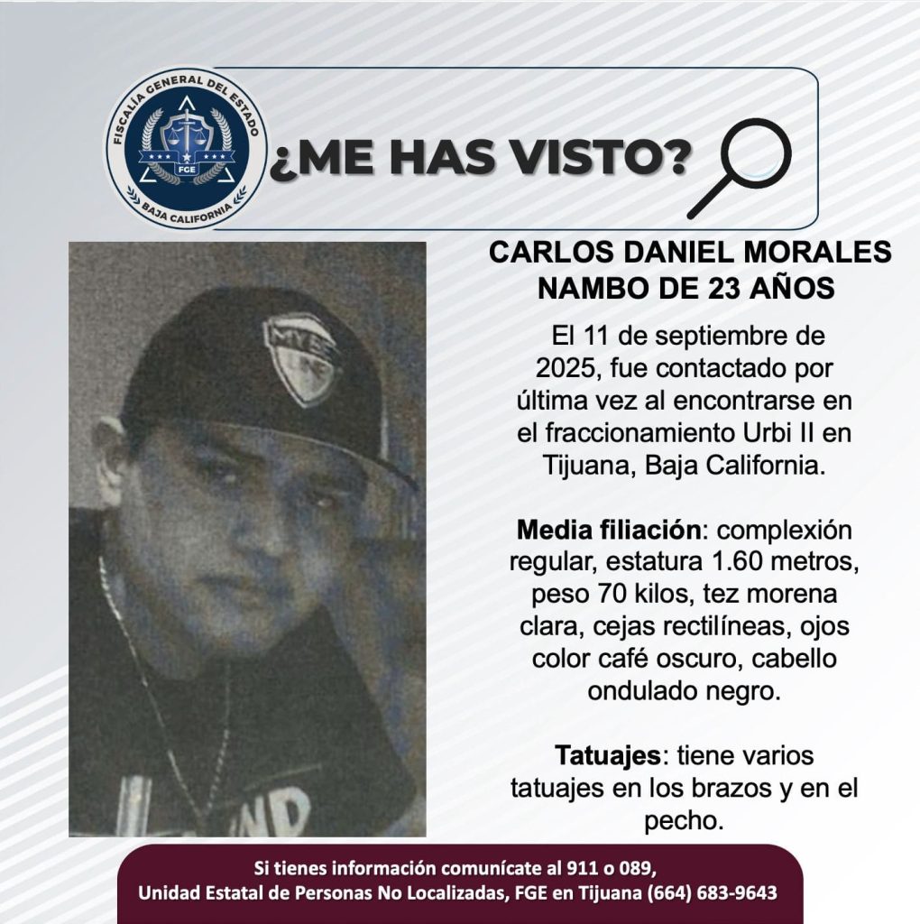 Pesquisa de Carlos Daniel Morales Nambo de 23 años de edad