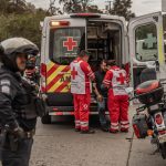 Volcadura en el libramiento Rosas Magallón