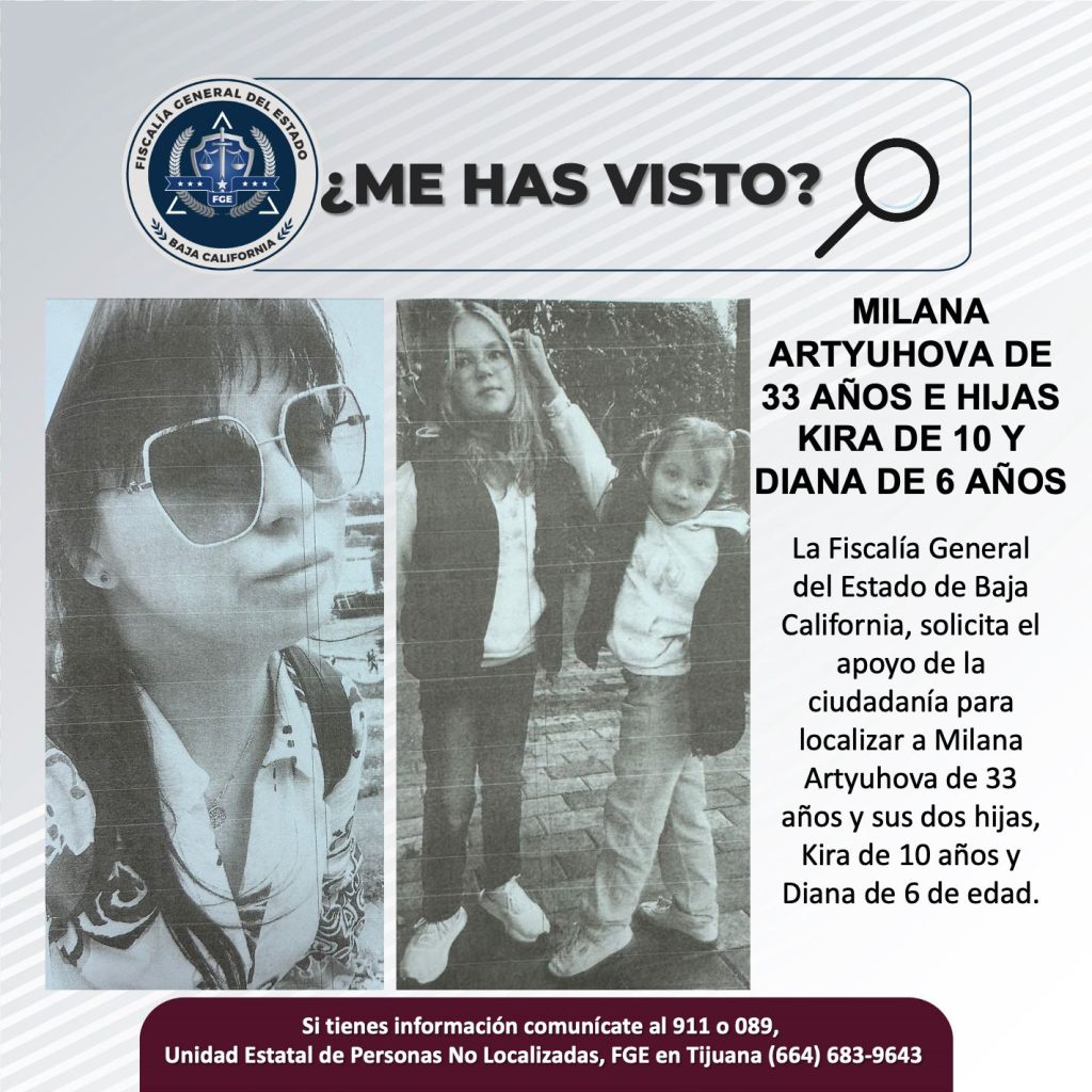 Pesquisa de Milana Artyuhova de 33 años e hijas Kira de 10 y Diana de 6 años de edad
