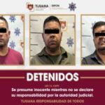 Aseguran a tres hombres por amenazas y vehículo robado en Tijuana