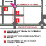 Informa XXV Ayuntamiento de Tijuana cierre parcial de vialidades por instalación de escenario en la Glorieta Independencia