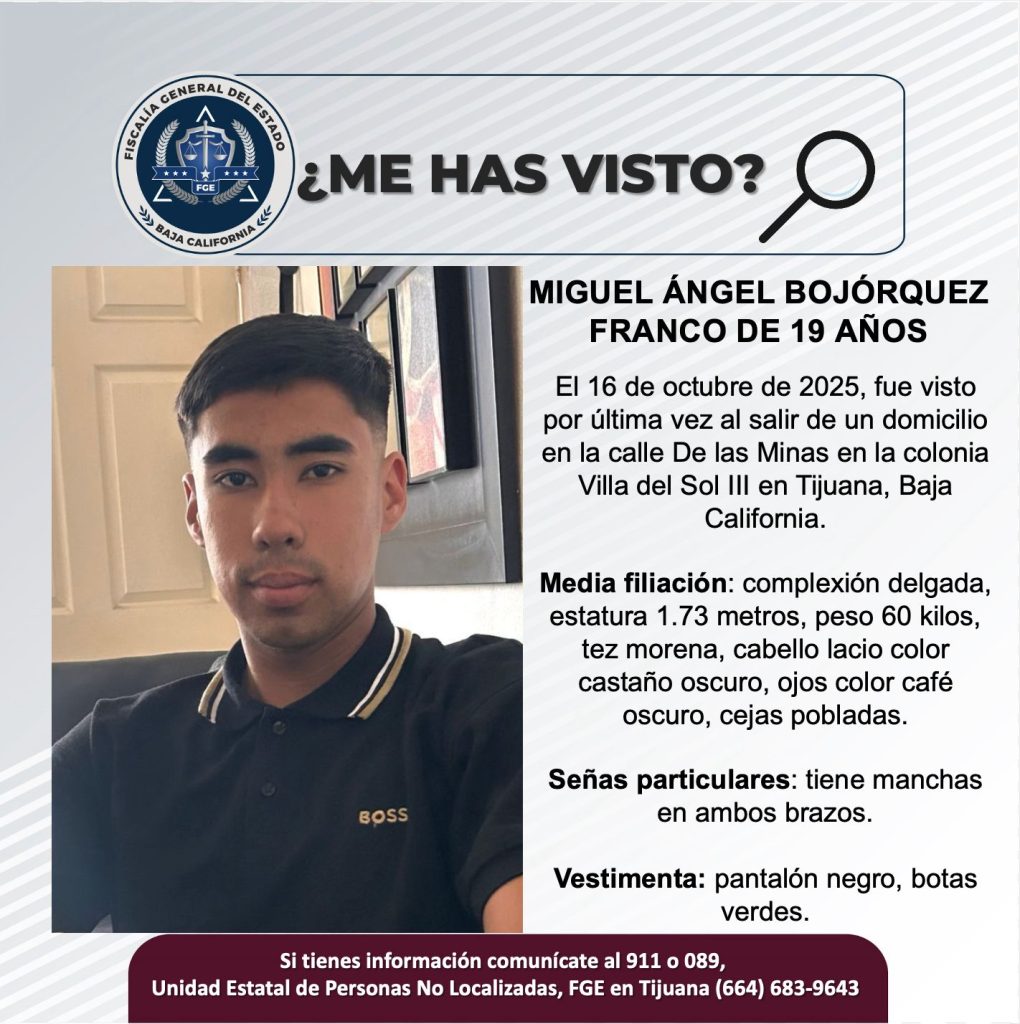 Pesquisa de Miguel Ángel Bojórquez Franco de 19 años