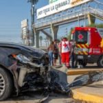 Accidente entre motocicleta y vehículo en el bulevar Federico Benítez