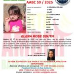 Alerta AMBER para localizar a Elena Rose South