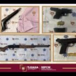 Asegura Policía Municipal de Tijuana a cuatro personas en distintos hechos por portación de armas de fuego