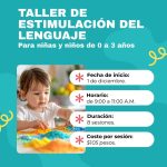 DIF Tecate invita al Taller de Estimulación del Lenguaje para niñas y niños de 0 a 3 años