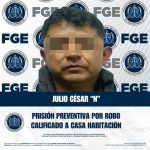 FGE obtiene prisión preventiva contra imputado por robo calificado a casa habitación