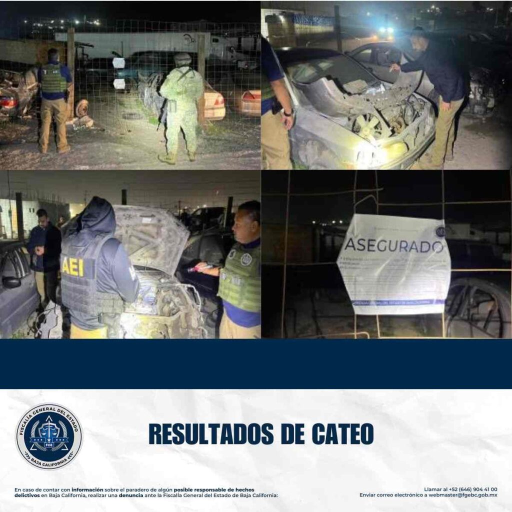 Fiscalía recupera 6 vehículos con reporte de robo en Tijuana