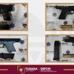 Detiene Policía Municipal de Tijuana a cuatro persona por portación de arma de fuego en distintos operativos preventivos